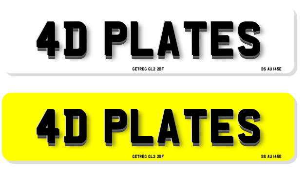 4D Number Plates